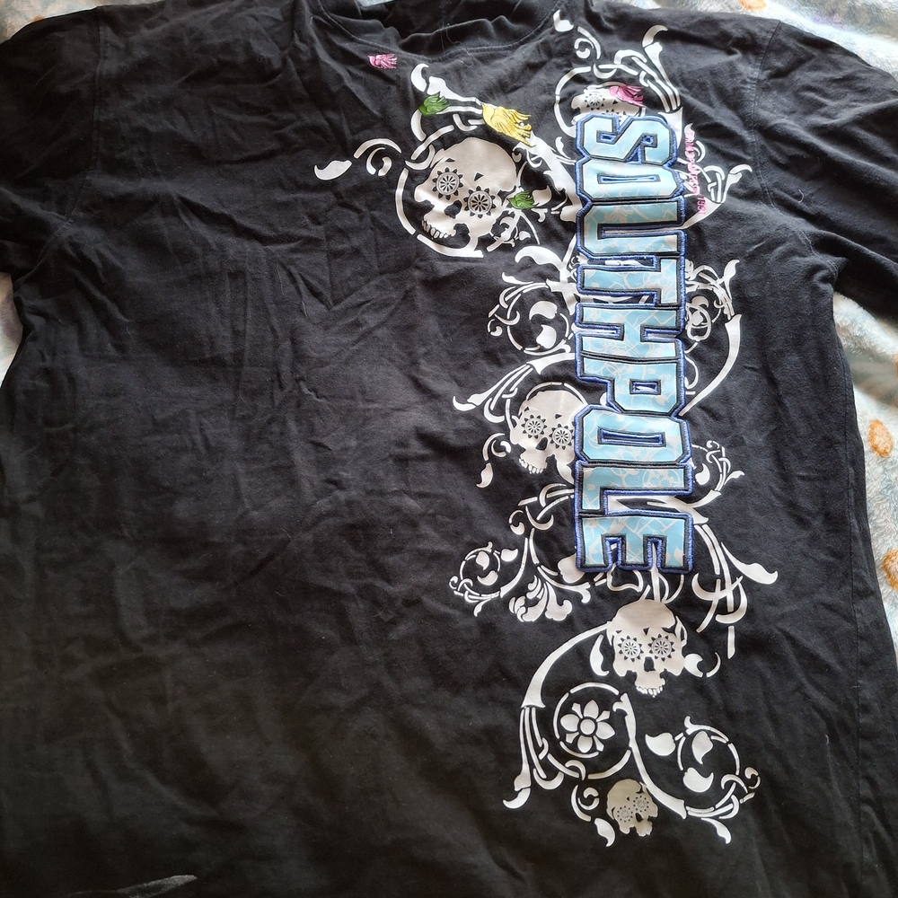 South Pole Black Graphic Men's Shirt